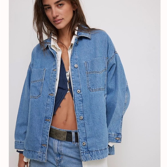Free People Denim Barn Jacket - Picture 1 of 5